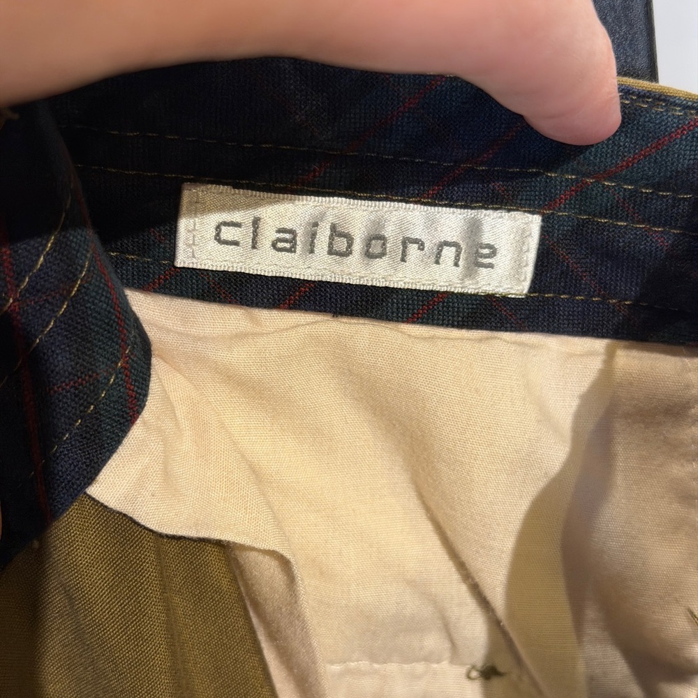 Claiborne Men's Olive Chinos - Picture 4 of 5